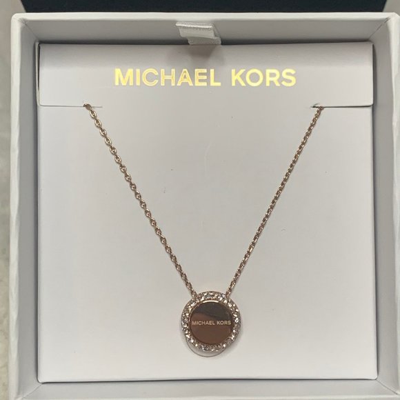 NWT - Michael Kors Rose Gold  Pendant Necklace - Picture 1 of 6